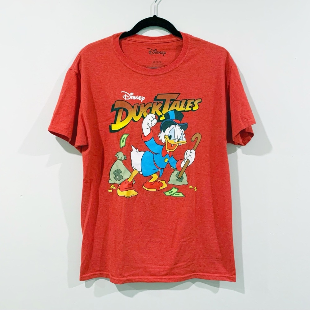Disney Men's DuckTales Scrooge McDuck Money Bags red heather t-shirt